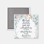 Vertrouw op de Heer bloemrijk Magneet (Voorkant / Achterkant)
