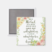 Vertrouw op de Heer bloemrijk Magneet (Voorkant / Achterkant)