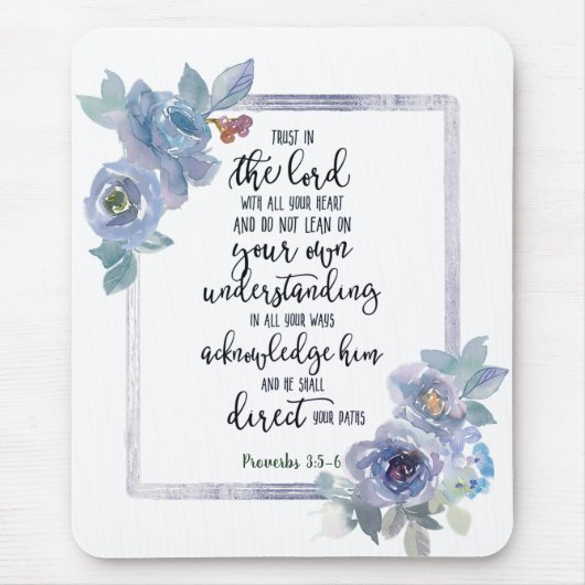 Vertrouw op de Heer bloemrijk Muismat (Voorkant)
