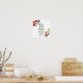 Vertrouw op de Heer bloemrijk   Poster (Keuken)
