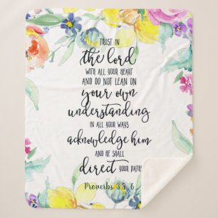 Vertrouw op de Heer bloemrijk   Sherpa Deken