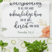 Vertrouw op de Heer bloemrijk Theedoek (Gevouwen)