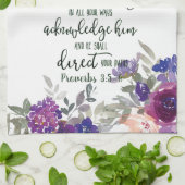 Vertrouw op de Heer bloemrijk   Theedoek (Gevouwen)
