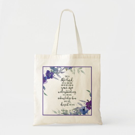 Vertrouw op de Heer bloemrijk   Tote Bag (Voorkant)