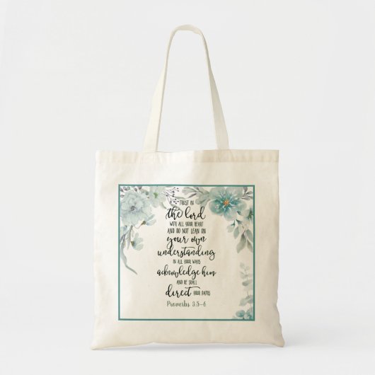 Vertrouw op de Heer bloemrijk   Tote Bag (Voorkant)