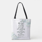 Vertrouw op de Heer bloemrijk Tote Bag (Achterkant)