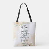 Vertrouw op de Heer bloemrijk   Tote Bag (Achterkant)