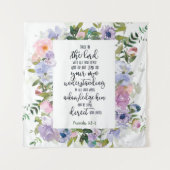 Vertrouw op de Heer bloemrijk Wandkleed (Voorkant)