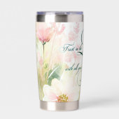 Vertrouw op de Heer bloemstuk Geïsoleerde Drinkbeker (Voorkant)