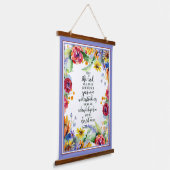 Vertrouw op de Heer bloemstuk Hangend Wandkleed (Gebogen)