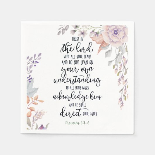 Vertrouw op de Heer bloemstuk Servet (Voorkant)