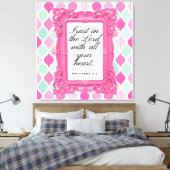 Vertrouw op de Heer | Christelijk Cadeau Canvas Afdruk (Insitu (Slaapkamer))