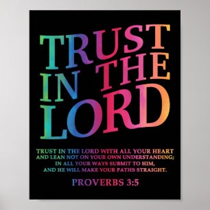 Vertrouw Op De Heer Christelijke Jezus God Zus Bro Poster