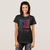 Vertrouw Op De Heer Christelijke Jezus God Zuster T-shirt (Voorkant volledig)