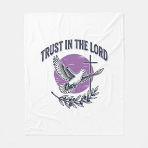 Vertrouw op de Heer Duif Christelijk T-Shirt Ontwe Fleece Deken