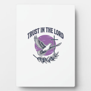 Vertrouw op de Heer Duif Christelijk T-Shirt Ontwe Fotoplaat
