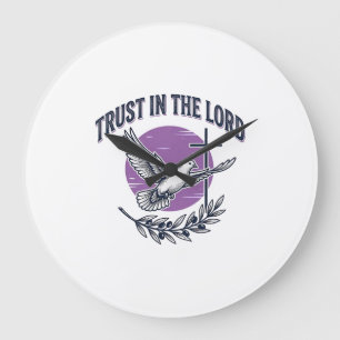 Vertrouw op de Heer Duif Christelijk T-Shirt Ontwe Grote Klok