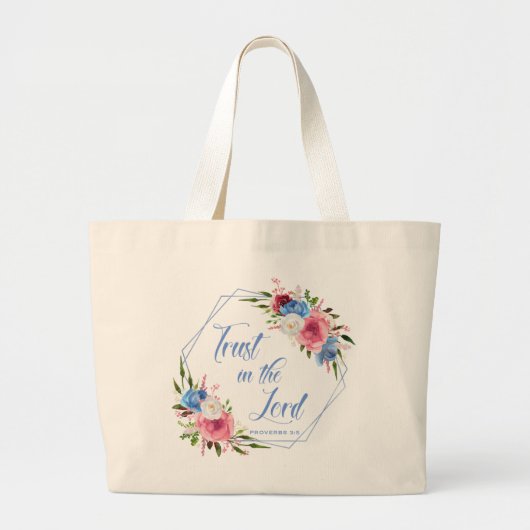 Vertrouw op de Heer Grote Tote Bag (Voorkant)