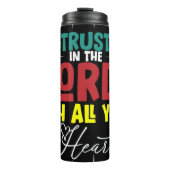Vertrouw op de Heer Hart Geloof Schrift Thermosbeker (Voorkant)