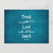 Vertrouw op de Heer met al uw hart Bijbel Verse Briefkaart (Voorkant)