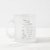 Vertrouw op de Heer met Al Uw Hart Monogram Matglas Koffiemok (Links)