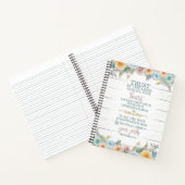 Vertrouw op de Heer met bloemen op hout Notitieboek (Binnen)