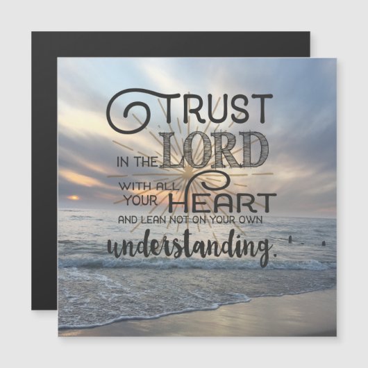 Vertrouw op de Heer met heel je hart en leun niet (Voorkant / Achterkant)