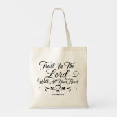 Vertrouw op de Heer met heel je hart Tote Bag (Achterkant)