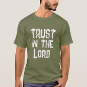 Vertrouw op de Heer QR-code God is Trouw T-shirt (Voorkant)