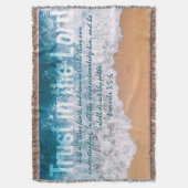 Vertrouw op de Heer Spreuken 3 Oceaangolven Deken (Voorkant Verticaal)