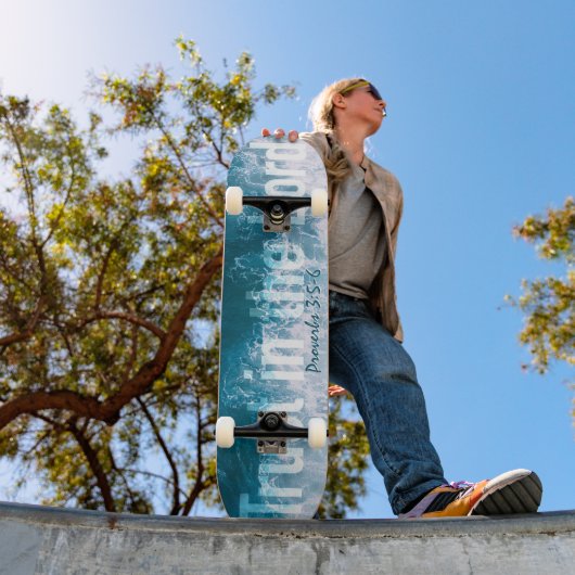 Vertrouw op de Heer Spreuken 3 Oceaangolven Persoonlijk Skateboard (Buiten 1)
