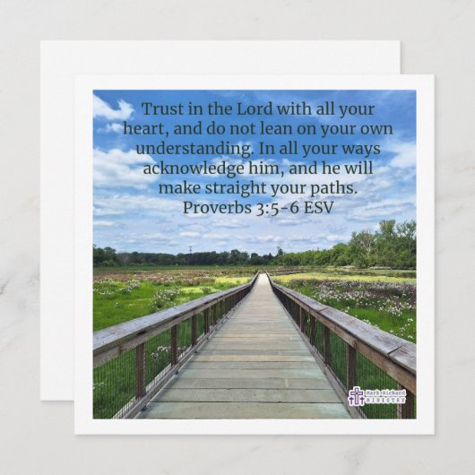 "Vertrouw op de Here" Inspirerend briefkaarten (Voorkant / Achterkant)