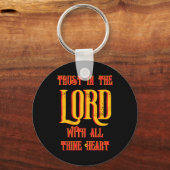 Vertrouw op de Here met heel uw hart Christelijk Sleutelhanger (Voorkant)