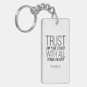"Vertrouw op de Here met heel uw hart" Sleutelhang Sleutelhanger (Voorkant Links)