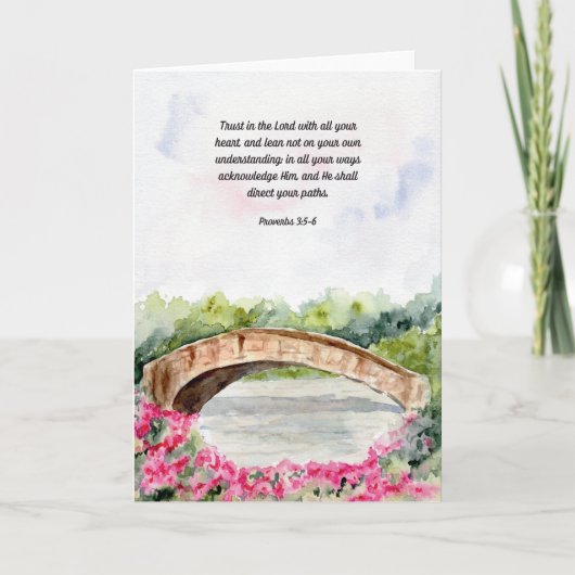 Vertrouw op de Here Spreuken Bijbelvers Kaart (Voorkant)