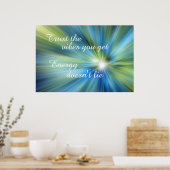 Vertrouw op de kwabben die je krijgt. Energie lieg Poster (Keuken)