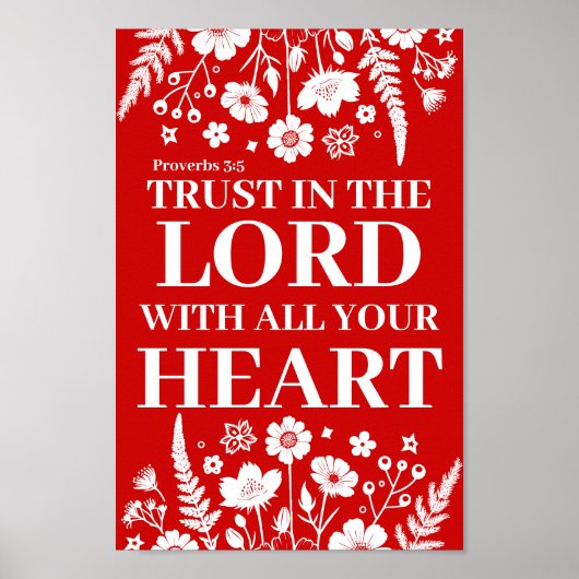 Vertrouw op de Lord Christelijk Wall Art Print (Voorkant)