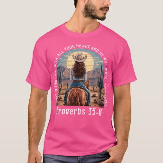Vertrouw op de Lord Cowgirl Westerne Christelijke T-shirt