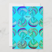 Vertrouw op de Lord Fish Leaves Aqua Christmas Feestdagenkaart (Achterkant)