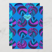 Vertrouw op de Lord Fish Leaves Paarse Blauwe Kers Feestdagenkaart (Voorkant / Achterkant)