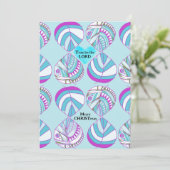 Vertrouw op de Lord Fish Leaves Paarse Sky Christm Feestdagenkaart (Staand voorkant)