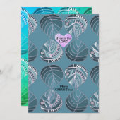 Vertrouw op de Lord Fish Leaves Periwinkle Christm Feestdagenkaart (Voorkant / Achterkant)