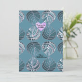 Vertrouw op de Lord Fish Leaves Periwinkle Christm Feestdagenkaart (Staand voorkant)