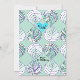 Vertrouw op de Lord Fish Leaves Zeegras Kerstmis Feestdagenkaart