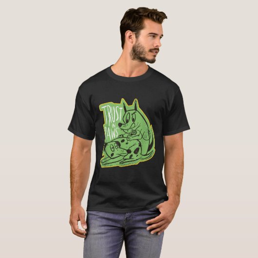 Vertrouw op de poten - twee honden die elkaar tato t-shirt (Voorkant volledig)