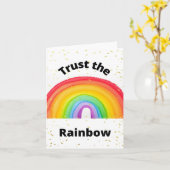 Vertrouw op de regenboog LGBT Pride Blank Kaart (Gele Bloem)