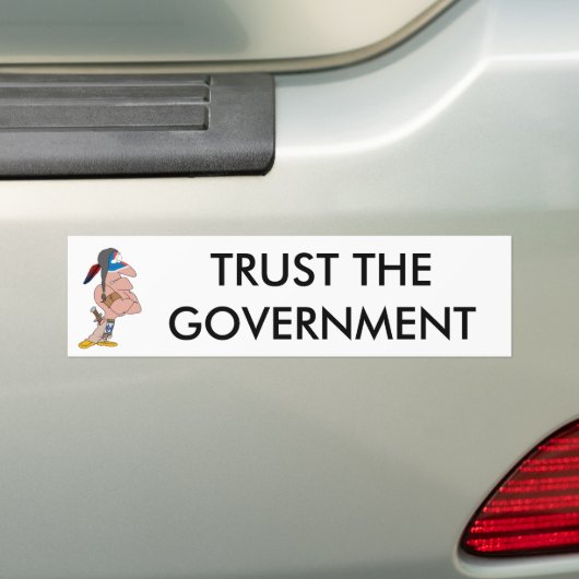 Vertrouw op de regeringsbumpersticker bumpersticker (Op auto)