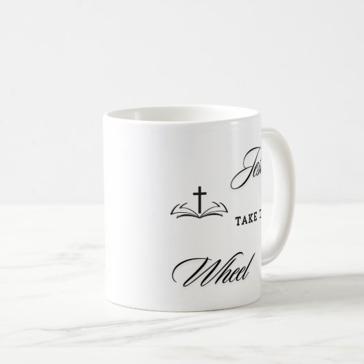 Vertrouw op de reis: Jezus neemt het wiel Koffiemok (Voorkant rechts)