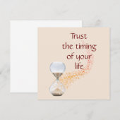 Vertrouw op de timing van uw levensCitaat-uurglas (Voorkant / Achterkant)