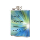 "Vertrouw op de Vibes" Aanmoedigend & Inspirerend  Heupfles (Links)